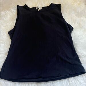 Derek Heart Black Ribbed Tank